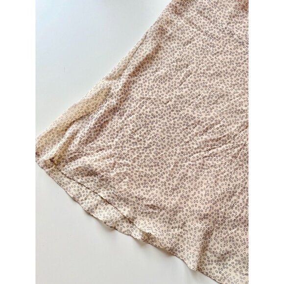 CLUB MONACO Light Pink Abstract Print Silk Chiffon Asymmetrical Skirt, Size 0 - Picture 10 of 14